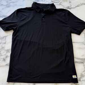 Vuori Black Short-Sleeve Performance Polo